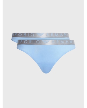 Emporio Armani Underwear Komplet 2 par stringów 163333 3R235 00291 Niebieski