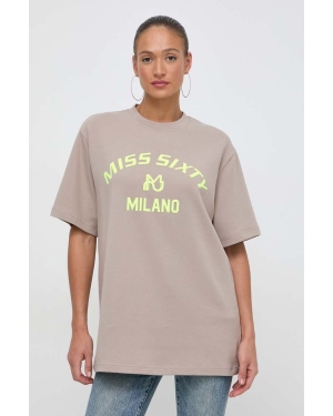Miss Sixty t-shirt damski kolor beżowy
