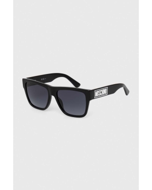 Moschino okulary przeciwsłoneczne męskie kolor czarny MOS167/S