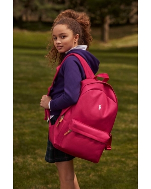 Polo Ralph Lauren plecak dziecięcy kolor różowy duży gładki