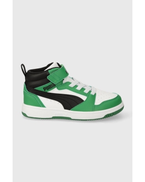 Puma sneakersy dziecięce Rebound V6 Mid AC+ PS kolor zielony
