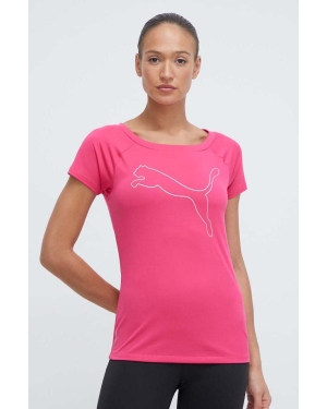 Puma t-shirt treningowy Favorite kolor różowy 522420