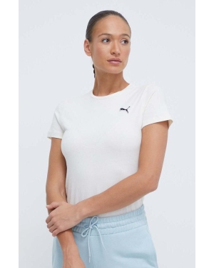 Puma t-shirt bawełniany BETTER ESSENTIALS damski kolor beżowy 675986