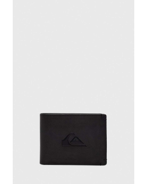 Quiksilver portfel skórzany męski kolor czarny