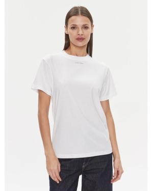 Calvin Klein T-Shirt Metallic Micro Logo T Shirt K20K206967 Biały Regular Fit