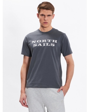 North Sails T-Shirt Graphic 692838 Szary Regular Fit