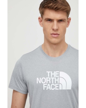 The North Face t-shirt sportowy Reaxion Easy kolor szary z nadrukiem NF0A4CDVX8A1