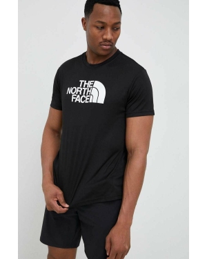 The North Face t-shirt sportowy Reaxion Easy kolor czarny z nadrukiem