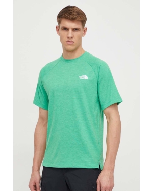 The North Face t-shirt sportowy Foundation kolor zielony gładki