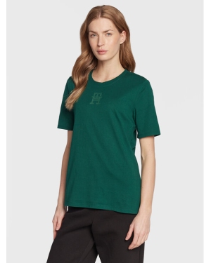 Tommy Hilfiger T-Shirt S10S101576 Zielony Regular Fit