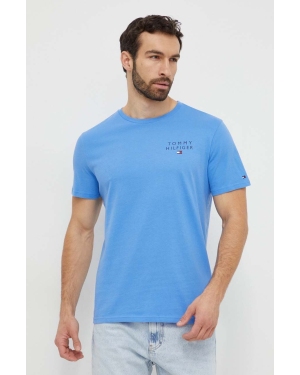 Tommy Hilfiger t-shirt lounge bawełniany kolor niebieski melanżowy UM0UM02916