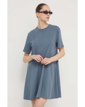 UGG sukienka bawełniana kolor niebieski mini rozkloszowana 1152855