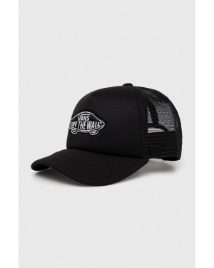 Vans czapka z daszkiem dziecięca CLASSIC PATCH CURVED BILL TRUCKER HAT kolor czarny z aplikacją
