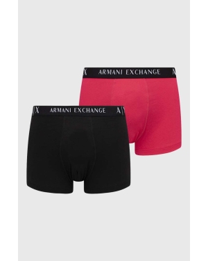 Armani Exchange bokserki 2-pack męskie kolor różowy
