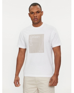 Calvin Klein T-Shirt Square Logo K10K112503 Biały Regular Fit