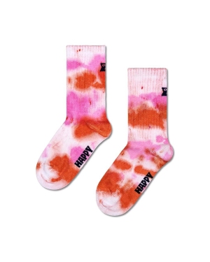 Happy Socks skarpetki dziecięce Kids Tie-dye Sock kolor różowy