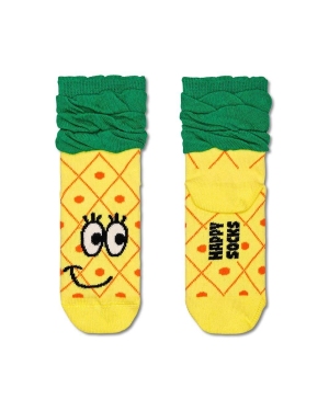 Happy Socks skarpetki dziecięce Kids Pineapple Sock kolor żółty