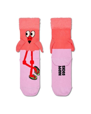 Happy Socks skarpetki dziecięce Kids Flamingo Sock kolor różowy