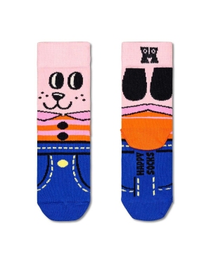 Happy Socks skarpetki dziecięce Kids Doggo Sock kolor niebieski