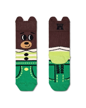 Happy Socks skarpetki dziecięce Kids Bear Sock kolor brązowy