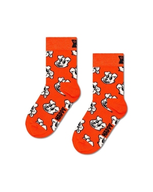 Happy Socks skarpetki dziecięce Kids Dog Sock kolor pomarańczowy