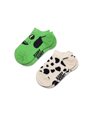 Happy Socks skarpetki dziecięce Kids Dog Low Socks 2-pack kolor zielony
