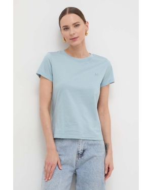 Marella t-shirt bawełniany damski kolor niebieski