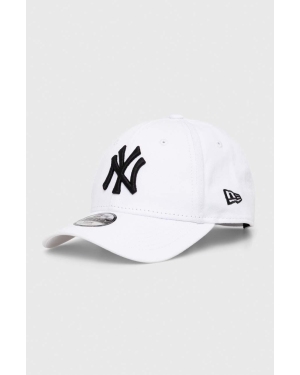 New Era czapka z daszkiem bawełniana dziecięca NEW YORK YANKEES kolor biały z aplikacją