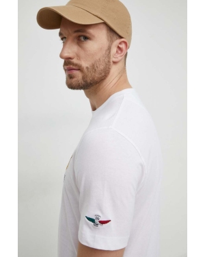 Aeronautica Militare t-shirt bawełniany męski kolor biały z aplikacją