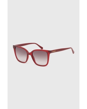 Love Moschino okulary przeciwsłoneczne damskie kolor czerwony