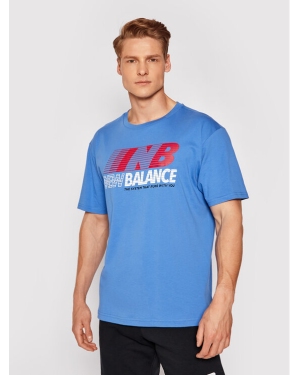 New Balance T-Shirt MT03513 Granatowy Relaxed Fit