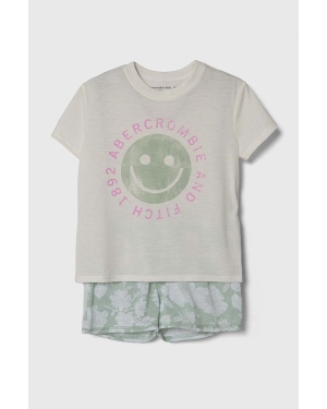 Abercrombie & Fitch piżama dziecięca kolor zielony wzorzysta
