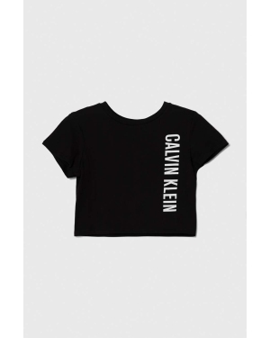 Calvin Klein Jeans t-shirt plażowy dziecięcy kolor czarny
