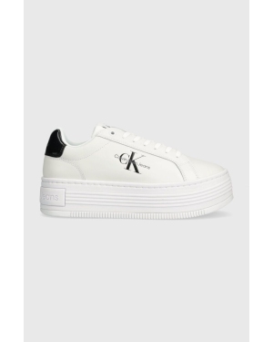 Calvin Klein Jeans sneakersy BOLD PLATF LOW LACE LTH ML MET kolor biały
