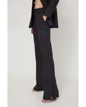 HUGO spodnie damskie kolor czarny proste high waist 50510436