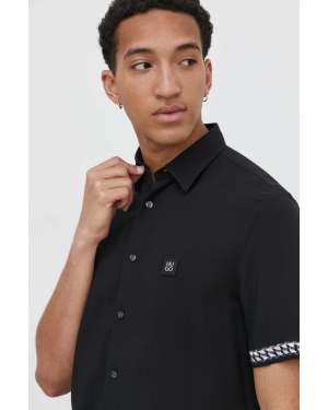 HUGO koszula męska kolor czarny regular z kołnierzykiem klasycznym 50514168