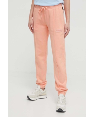 Napapijri spodnie dresowe bawełniane M-Iaato kolor pomarańczowy gładkie NP0A4HOAP1I1