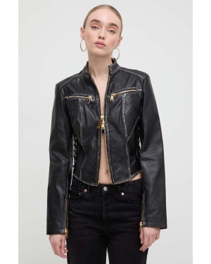 Versace Jeans Couture kurtka skórzana damska kolor czarny przejściowa 76HAVP00 CPW00