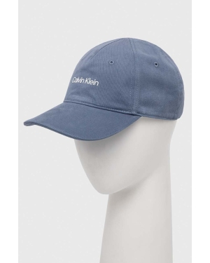 Calvin Klein Performance czapka z daszkiem CK Athletic kolor niebieski z nadrukiem
