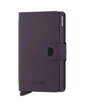 Secrid portfel skórzany Miniwallet Matte Dark Purple kolor fioletowy