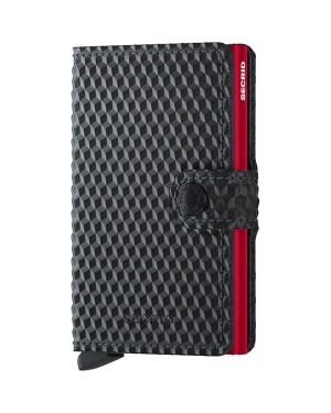 Secrid portfel skórzany Cubic Black-Red kolor czarny