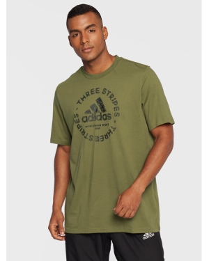 adidas T-Shirt HK6766 Zielony Regular Fit