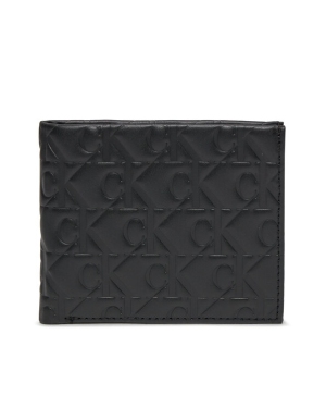 Calvin Klein Duży Portfel Męski Logo Print Bifold Id K50K511435 Czarny