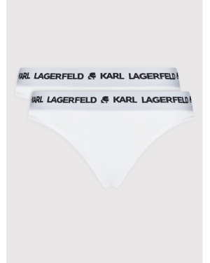 KARL LAGERFELD Komplet 2 par fig klasycznych Logo Set 211W2127 Biały