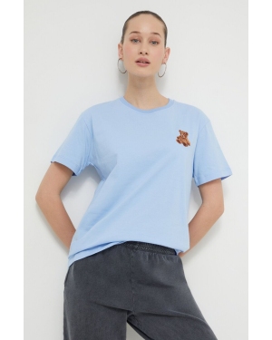 Kaotiko t-shirt bawełniany kolor niebieski z aplikacją