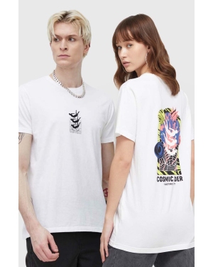 Kaotiko t-shirt bawełniany kolor biały z nadrukiem