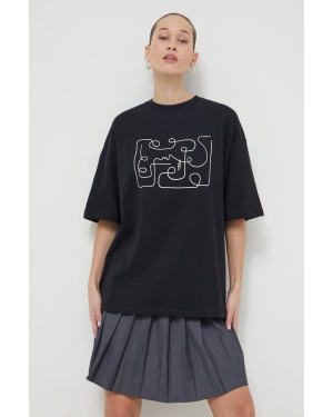 Kaotiko t-shirt bawełniany kolor czarny z nadrukiem