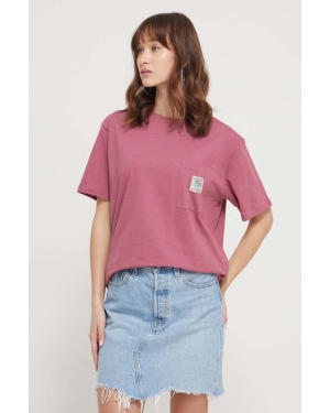 Kaotiko t-shirt bawełniany kolor różowy z aplikacją