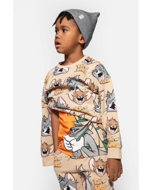 Coccodrillo bluza bawełniana dziecięca kolor beżowy wzorzysta