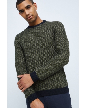 Medicine sweter bawełniany męski kolor zielony